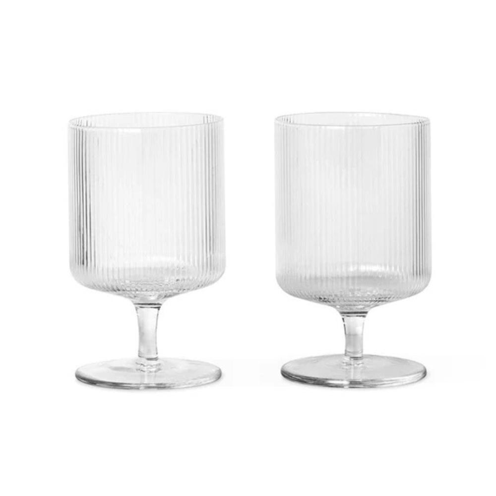 NWOB Ferm Living Ripple Wine Glasses Set of 4